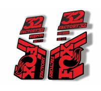 Autocollant de rechange pour suspension de fourche compatible avec Fox 32 Float 2018-19 Series Rouge (mat)