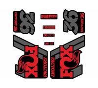 Autocollant de rechange pour suspension de fourche compatible avec Fox 36 Float Série 2018-19 Rouge gris (mat)