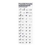 Autocollant de Remplacement français pour Clavier de Couleur Blanche, respectueux de l'environnement, respectueux de la Peau, résistant à la poussière, pour la Maison, Les Voyages,(Blanc français)