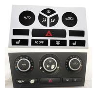 Autocollant de réparation de bouton de climatisation pour Saab 9-3 (2007-2014) - Vinyle noir avec lettrage blanc, résistant aux UV, ajustement précis pour garniture intérieure