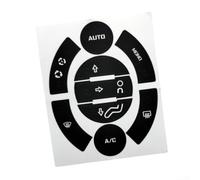 Autocollant de réparation de bouton pour 308 3008 5008 AC Climate Control Overlay Noir Vinyle Decal Fix Faded Icons Restore Dashboard