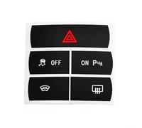 Autocollant de réparation de bouton pour Ford S-Max, fonction compatible, superposition noire, lettrage blanc et caractères