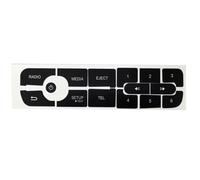 Autocollant de Réparation pour Autoradio, Boutons Audio CD, Noir, Compatible avec Megane, Master, Scenic III