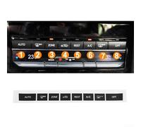 Autocollant de réparation pour bouton de commande de climatisation, pour Mercedes W207 W212 E250 E350 2010-2016, vinyle noir avec lettrage blanc pour réparation de garniture intérieure de voiture (8
