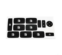 Autocollant de réparation pour bouton de fenêtre Croma 2005-2011 - Noir - En vinyle - Avec lettrage blanc - Compatible avec bouton de contrôle intérieur - Pour restaurer les symboles usés et