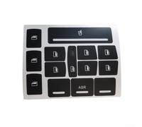 Autocollant de réparation pour bouton poussoir ASR A3 8L 8P avec caractères blancs sur fond noir pour A6 C5 1996-2004 Tableau de bord usé Bouton Option de fixation
