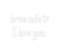 Autocollant de rétroviseur - Accessoires de véhicule étanches, « I Love You » pour SUV, pickups, scooters, tableau de bord, téléphone, tasse, ordinateur portable, fenêtre, autoroute, nuit