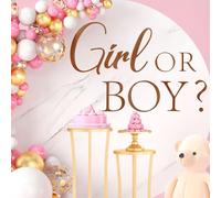 Autocollant de Révélation du Sexe d'Une Fille ou d'Un Garçon, Genre Révèle de Autocollant Révélation de Genre Panneau de Bienvenue de Révélation du Sexe du Bébé pour la Décoration de Fête