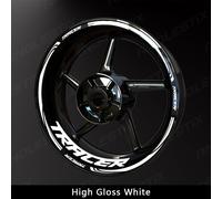 Autocollant De Roue De Moto De Coulée Anolestix,Décalcomanie De Moyeu,Bande De Rayure De Jante Pour Yamaha Tracer 2017 2018 2019 2020 2021 2022 - Type High Gloss White