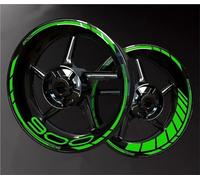 Autocollant De Roue De Moto pour Kawasaki Z900 Z 900 2016-2023 Autocollant De Jante Autocollants De Bande Réfléchissante De Moyeu De Roue Roue Stickers Ensemble Complet(Couleur 4)