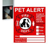 Autocollant de sauvetage incendie pour animaux de compagnie - Matériau résistant aux UV | Autocollants Save Our Pets Alerte de sécurité incendie | Autocollants de sauvetage pour animaux de compagnie