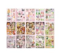 Autocollant De Scène Miniature Amusant Maison Miniature Dessin Animé Pour Scrapbooking Journal Carnet Notes Cadre Photo Feuilles Coque Téléphone