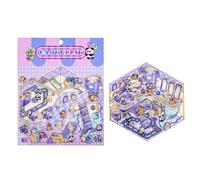 Autocollant De Scène Miniature Dessin Animé Paysage Miniature Amusant Pour Et Adultes Scrapbooking Journal Embellissement Artisanal Monde Jeu Créatif