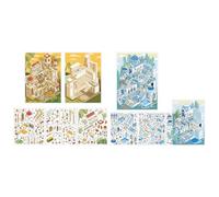 Autocollant de scène miniature imperméable en PET pour enfants, loisirs créatifs, cahier, journal, livre de souvenirs, ordinateur portable, scrapbooking, sans danger pour les enfants