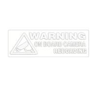 Autocollant de sécurité en PVC blanc - Avertissement de caméra | Autocollant d'enregistrement de voiture pour fenêtre de fenêtre | Panneau adhésif CCTVIn Operations Sentinel | Protection du véhicule à