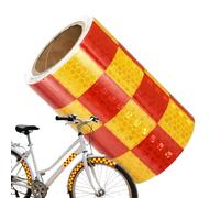 Autocollant de sécurité réflecteur - Film autocollant rouge-jaune, bandes d'avertissement pour la visibilité, parfait pour une utilisation sur remorque, camping-car, camion, voiture