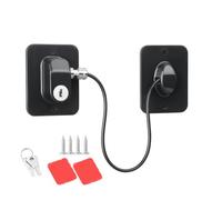 Autocollant de serrure de réfrigérateur facile à installer, 3 m, ensemble de portes de réfrigérateur, sécurité pour enfants, pour cuisine, congélateur, placard, tiroir, fenêtre, comprend noir A