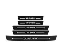 Autocollant de seuil de seuil de porte de voiture en fibre de carbone cuir coffre pare-chocs autocollants compatibles avec Dacia Jogger 2021 2020 2019 2018 accessoires (Color : 5pcs)