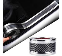 Autocollant De Seuil De Porte De Voiture Fibre de Carbone Scuff Scratch Résistant,Protecteur Anti-Choc Bande en Caoutchouc,avec Résistance à l'abrasion,Aux Rayures Et Forte Adhésion(2,5M * 5CM)