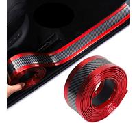 Autocollant De Seuil De Porte De Voiture Fibre de Carbone Scuff Scratch Résistant,Protecteur Anti-Choc Bande en Caoutchouc,avec Résistance à l'abrasion,Aux Rayures Et Forte Adhésion(2,5 M * 5 CM)