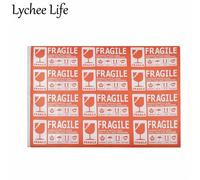 Autocollant De Signe De Poignée Fragile Avec Soin, Étiquette D'avion En Papier, Décoration De Verre De Boîte De Fenêtre Murale Moderne