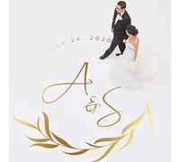 Autocollant de sol de mariage personnalisé pour les pistes de danse de mariage - Décor de mariage avec initiales du marié et de la mariée - Autocollant de sol en vinyle de mariage - Autocollants