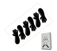 Autocollant de sortie murale blague, stickers muraux humoristiques | Décalcomanies murales humoristiques en PVC | Autocollants de farces à douille drôles, petits autocollants de conception de main