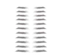 Autocollant de sourcil résistant à l'usure Autocollant stéréo jetable résistant aux rayures Faux sourcils Décoration Autocollants réalistes E10 et noir