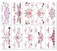 Autocollant De Tatouage De Cicatrice De Nombril Féminin Imperméable Et Respectueux De L'Environnement, Photo De Studio, Tatouage Abdominal 210×96mm