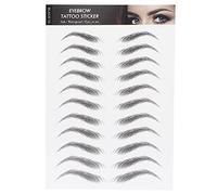 Autocollant de Tatouage de Sourcil, Sourcils Authentiques Ressemblant à des Cheveux, Autocollant de Maquillage de Faux Sourcils Naturel Imperméable de Longue Durée pour Femmes Filles(NOIR-10)