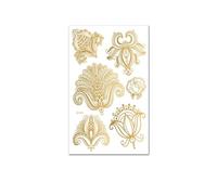 Autocollant de tatouage de transfert d'eau de mandala de mariée à motif doré, autocollant temporaire for le corps(LS-009)