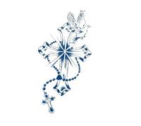 Autocollant de tatouage for femmes adultes, fille, imperméable, réaliste, s'estompe naturellement(011)