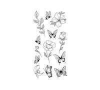 Autocollant de tatouage for femmes, Rose pivoine, tatouage temporaire à transfert d'eau, for filles, main et dos, Art corporel, DIY bricolage