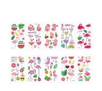 Autocollant de tatouage imperméable à motif kayong d'été for enfants, vacances à la mer, festival de carnaval(10 pcs b)