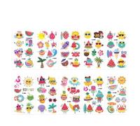 Autocollant de tatouage imperméable à motif kayong d'été for enfants, vacances à la mer, festival de carnaval(10 pcs a)
