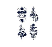 Autocollant de tatouage imperméable Dragon Phoenix paon tatouage faux tatouage for hommes femmes (110 * 160mm)(004)