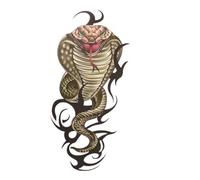 Autocollant de tatouage imperméable Dragon Scorpion loup tatouages corps Art bras faux Tatoo hommes (19 * 12 cm)(003)