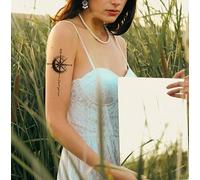 Autocollant De Tatouage Temporaire À Base De Plantes Avec Une Phrase En Lettres Anglaises, Un Faux Jus, Semi-Permanent, D'Une Durée De 2 Semaines, Non Réfléchissant, Pour Hommes Et Femmes