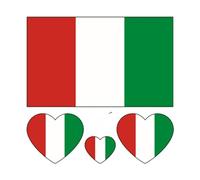 Autocollant de tatouage temporaire for visage, série drapeau, 3 pièces, Match du monde, jeux for fans, pologne, Ukraine, singapour, pays (Color : Color-007, Size : A)
