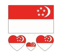 Autocollant de tatouage temporaire for visage, série drapeau, 3 pièces, Match du monde, jeux for fans, pologne, Ukraine, singapour, pays (Color : Color-037, Size : A)