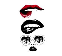Autocollant De Tatouage Temporaire Sexy Kiss, Imperméable Et Durable