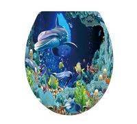 Autocollant de toilette - Couverture de siège de toilette de poisson de mer | Housse de protection de couvercle amovible lavable | Décoration de meubles pour WC Toilettes Home Decor
