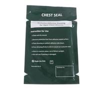 Autocollant de traumatisme d'urgence carré, joint médical de poitrine, bandages ventilés, joint de poitrine, outil médical d'urgence en plein air pour les plaies thoraciques ouvertes