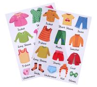 Autocollant de Tri des Vêtements en Pvc, Étiquette Décorative | Feuille de Classement pour Habits, Lecture Facile, Identification Rapide, Usage Chambre D’garçon et Filles, Lot Unique
