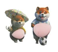 Autocollant De Ventre De Chien, Placement Polyvalent, 2 Pièces, Autocollant Potelé, Décalcomanies Lnu, Cadeau À Offrir, Pour Adultes, Étui De Téléphone Portable, Carnet De Notes, J