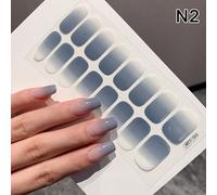 Autocollant De Vernis À Ongles En Gel Semi-Durci,Crème D'extension Longue Durée,Décalcomanie À Ongles,Couverture Complète,Document Nickel É,Curseur Durci,16 Pièces Par Feuille - Type N2
