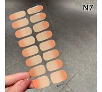 Autocollant De Vernis À Ongles En Gel Semi-Durci,Crème D'extension Longue Durée,Décalcomanie À Ongles,Couverture Complète,Document Nickel É,Curseur Durci,16 Pièces Par Feuille - Type N7