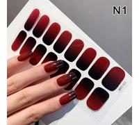 Autocollant De Vernis À Ongles En Gel Semi-Durci,Crème D'extension Longue Durée,Décalcomanie À Ongles,Couverture Complète,Document Nickel É,Curseur Durci,16 Pièces Par Feuille - Type N1