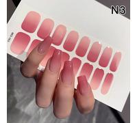 Autocollant De Vernis À Ongles En Gel Semi-Durci,Crème D'extension Longue Durée,Décalcomanie À Ongles,Couverture Complète,Document Nickel É,Curseur Durci,16 Pièces Par Feuille - Type N3
