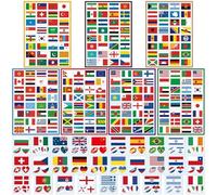 Autocollant De Visage De Drapeau De 7 Pièces, Tatouage De 29 Pièces, Scrapbook, Drapeau Du Monde, Pays De Voyage